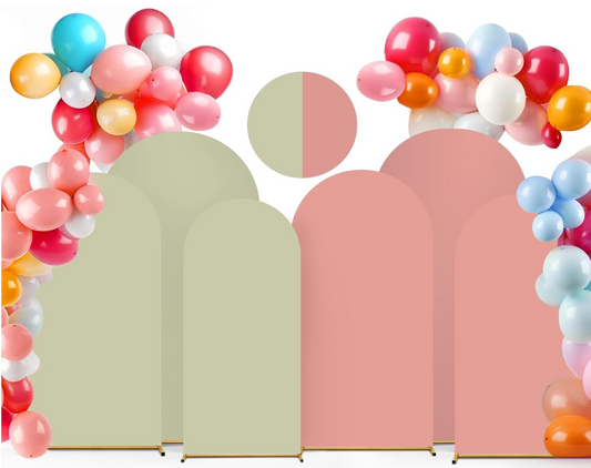 Reversible Backdrop Arch Covers - Set of 3 (Rose & Sage)
