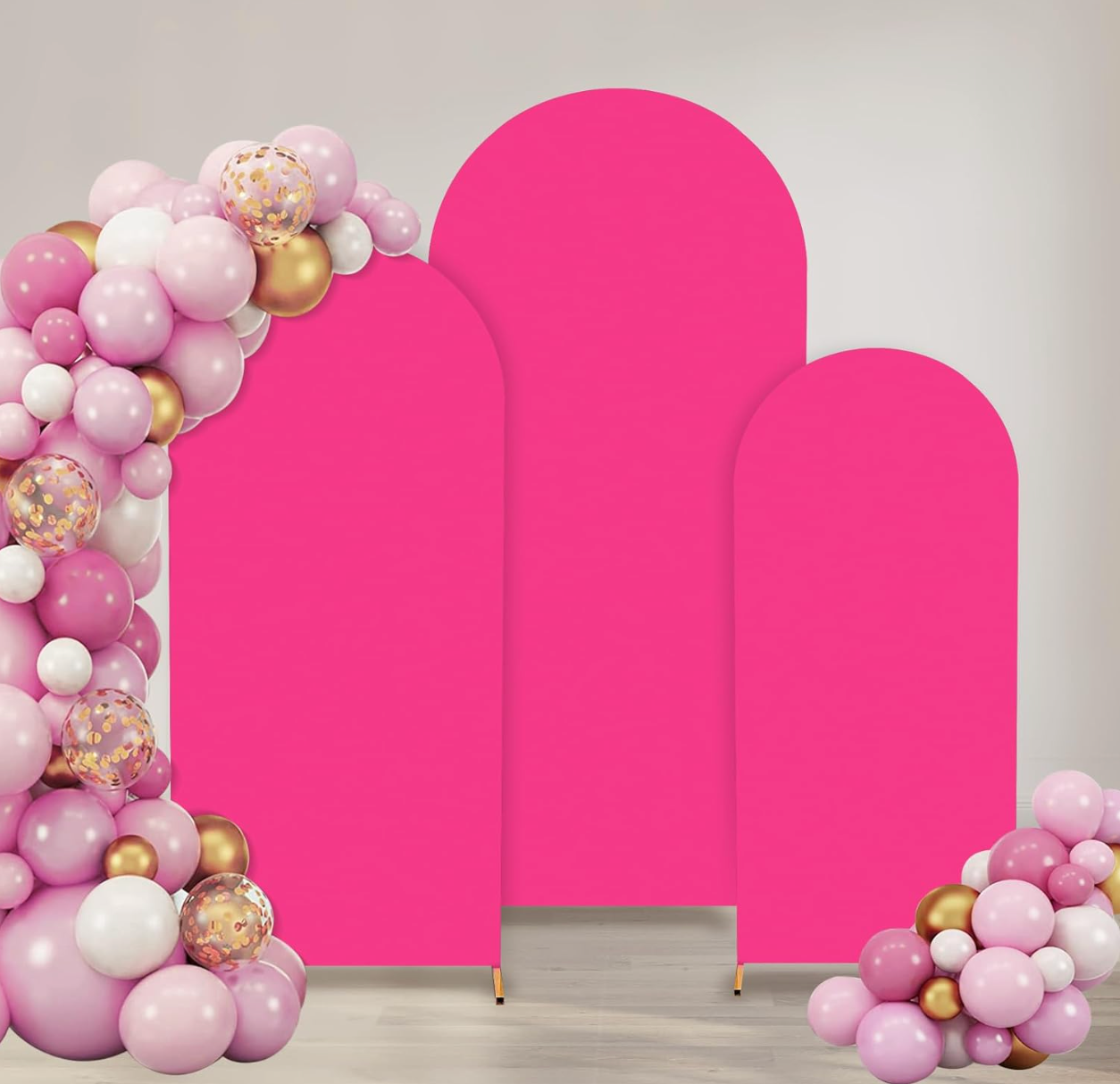Hot Pink Arch Backdrop Set (3-Piece)